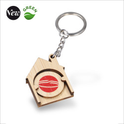 BAMBOO TOKEN KEY RING HOUSE...