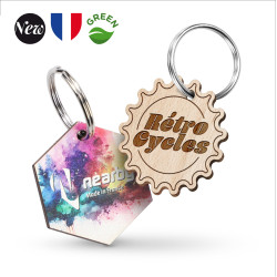 PORTE-CLÉS BOIS - 45MM -...