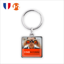 ZINC ALLOY KEY RING SQUARE...