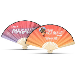 ÉVENTAIL BAMBOU ET TISSU -...