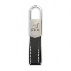 LEATHER KEY RING - SPRING LOCK