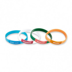 BRACELET SILICONE PLAQUE ALU